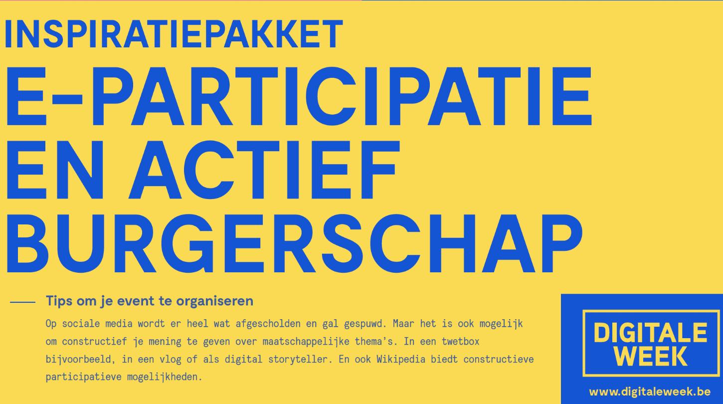 Inspiratiepakket: E-participatie en actief burgerschap