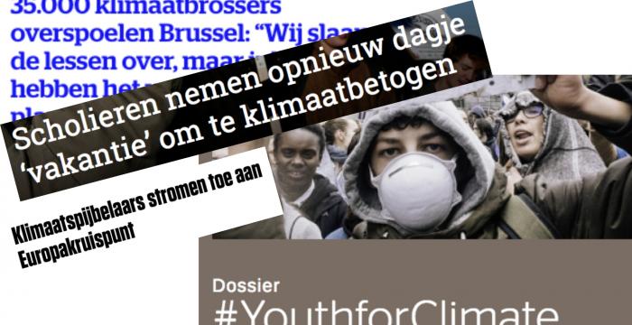 krantenkoppen over klimaatprotest